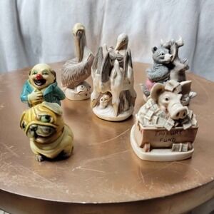 Lot of 6 Harmony Kingdom Figurines (Hand Carved, Cast and Painted)